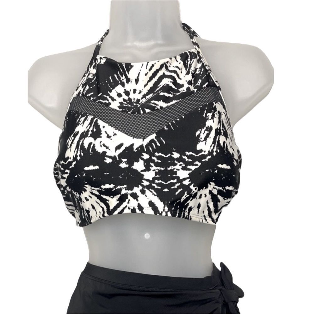 Halter Mesh Front Bikini Top - Picture 2 of 7